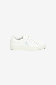 RC Sneakers in Pelle Bianche con Logo Bianco/Argento SKS031-PZA90
