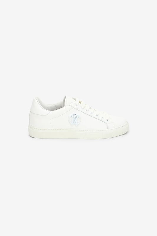RC Zapatillas Blancas De Piel Con Logotipo RC Zapatillas Blancas De Piel Con Logotipo Blanco/Plata SKS031-PZA90