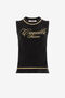 RC Logo-Embroidered Sleeveless Top Black OKM613-MR001