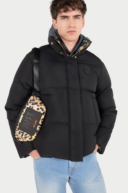 JC Marsupio con stampa Leopard e patch logo Marron clair SFB007-SF338
