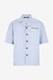 RC Chemise à rayures avec logo brodé RC Chemise à rayures avec logo brodé BLUE WHITE WNT761-CH006