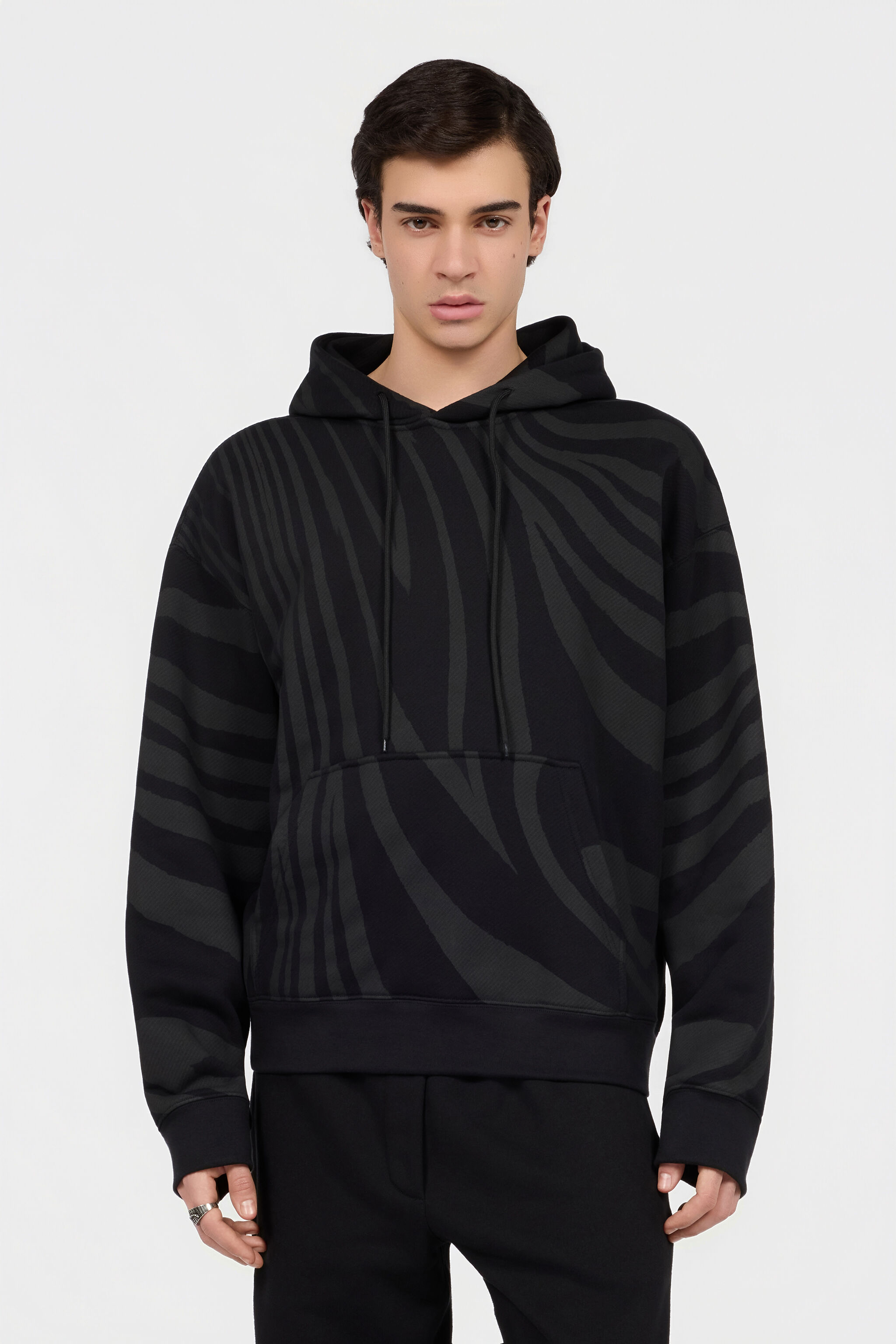 RC Sudadera Estampado Zebra BLACK XNT69A-FOT26