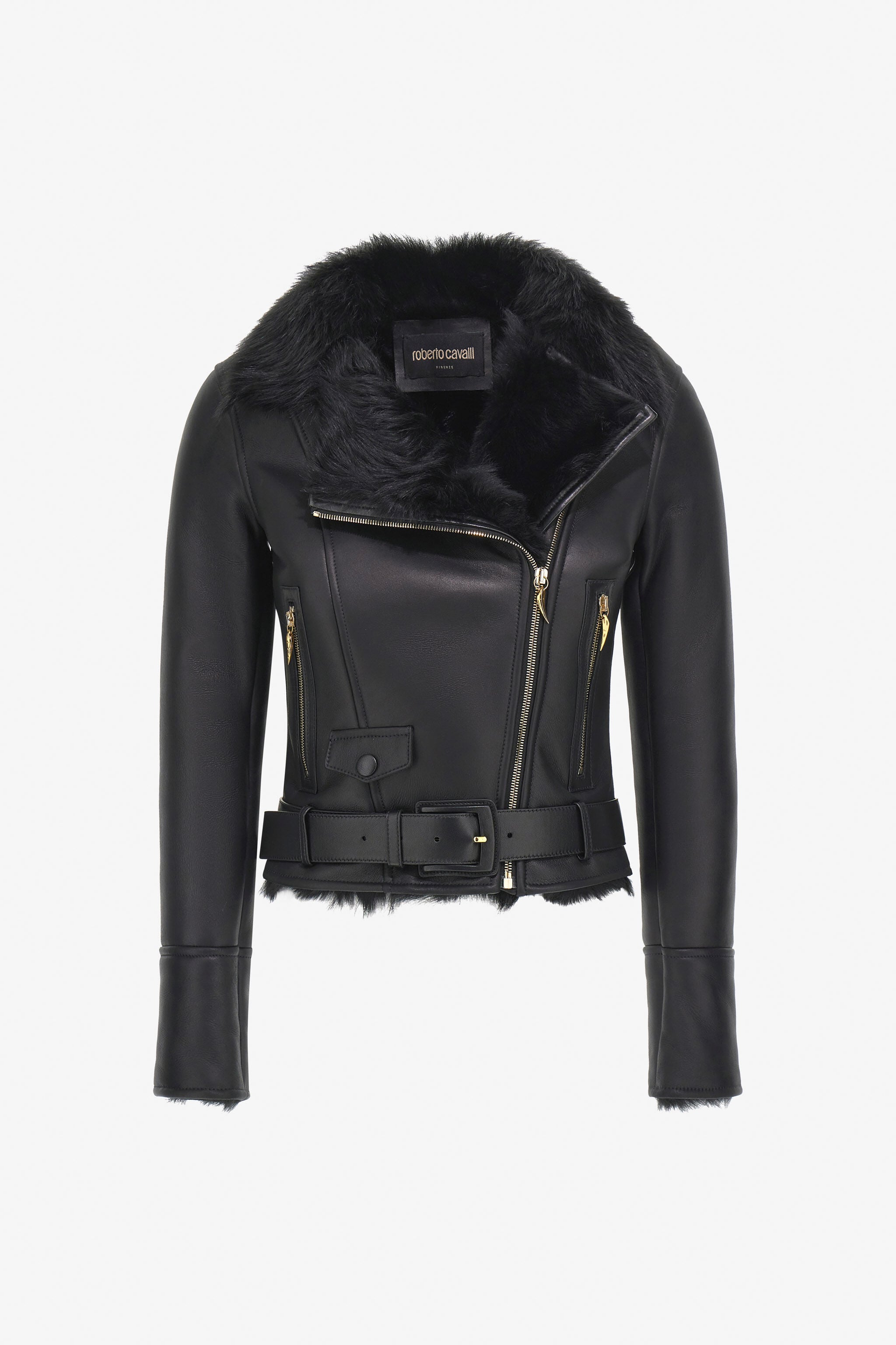 RC Shearling Biker Jacket RC Shearling Biker Jacket Black TKP801-ZC002