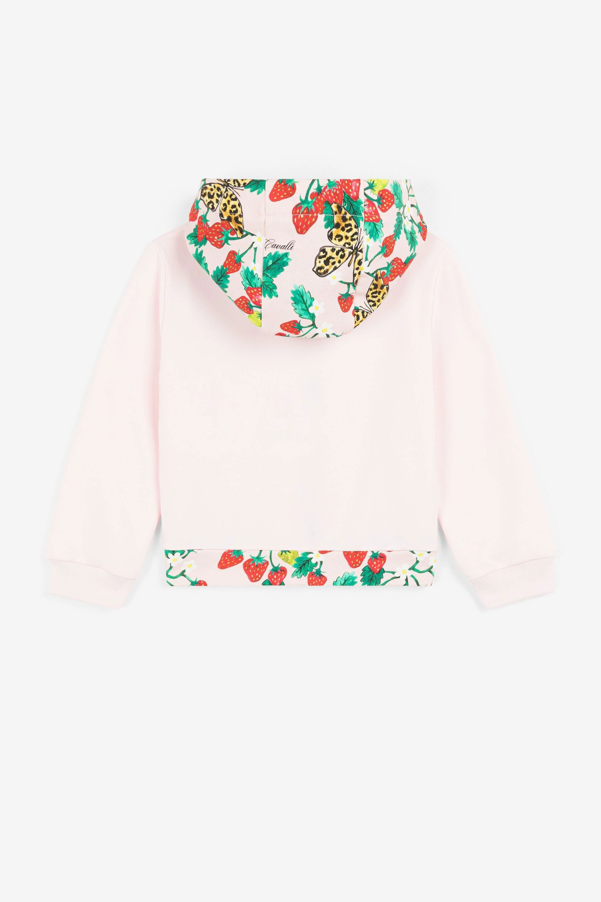 JU Butterfly And Strawberry-Print Zip Hoodie JU Butterfly And Strawberry-Print Zip Hoodie Pink QJT913-CF050