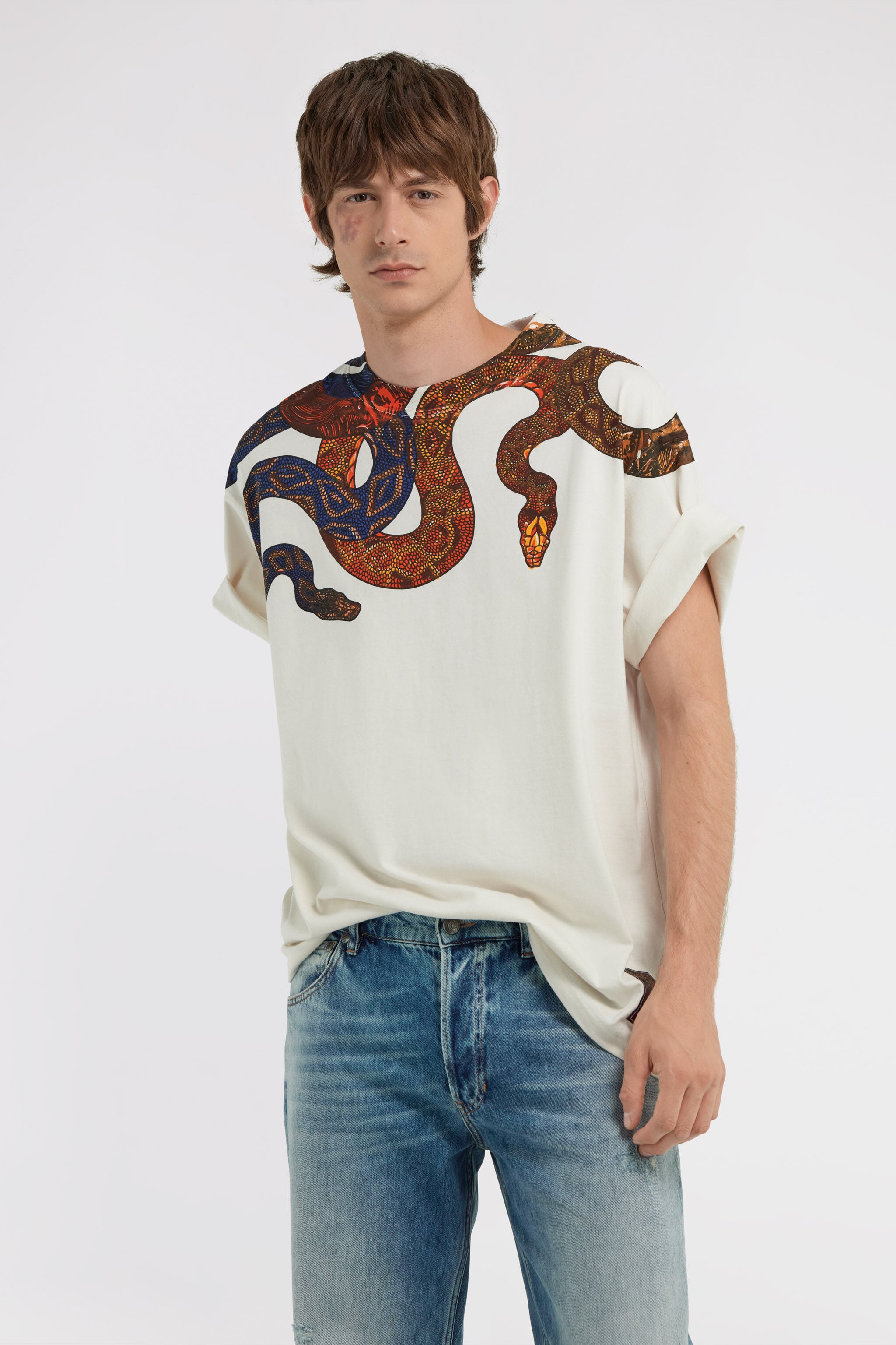 Just Cavalli T-shirt in Ivory for Men | Roberto Cavalli®