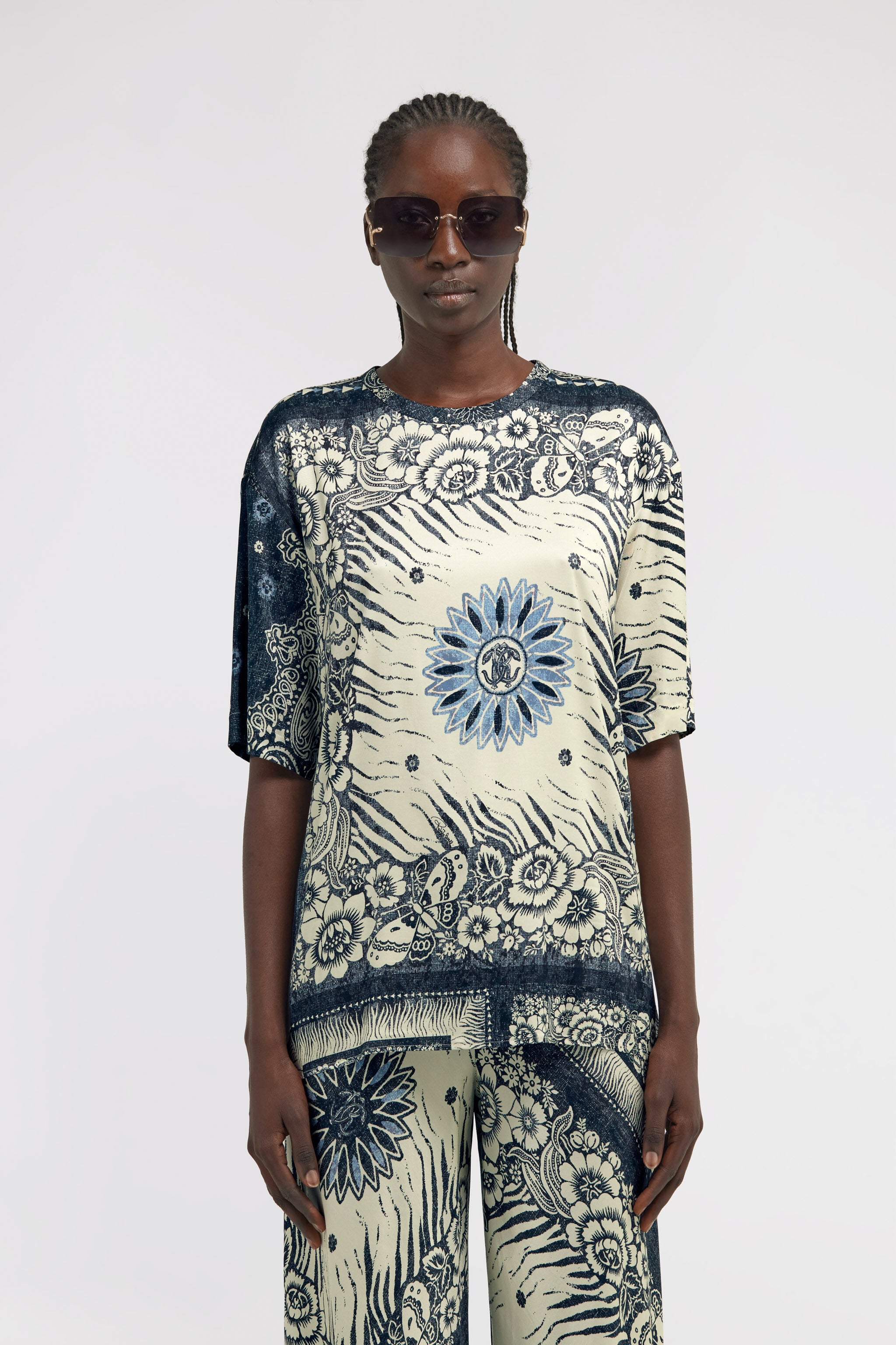 RC Bandana Print T-shirt Blue TKT644-FQN05