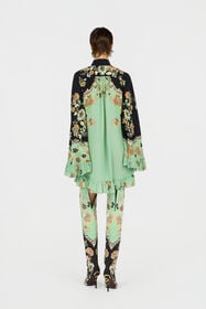 RC Minivestido con Estampado Kimono GREEN/BLACK XQT131-7HT25
