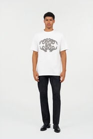 RC Snake-Print Cotton T-shirt WHITE WNT61H-JD022