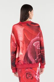 RC Sweatshirt With Maxi-Rose Print RC Sweatshirt With Maxi-Rose Print Red UKT67B-HUN48