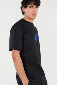 RC T-Shirt Aus Baumwolle Mit Monogramm Schwarz VRT61C-JD060