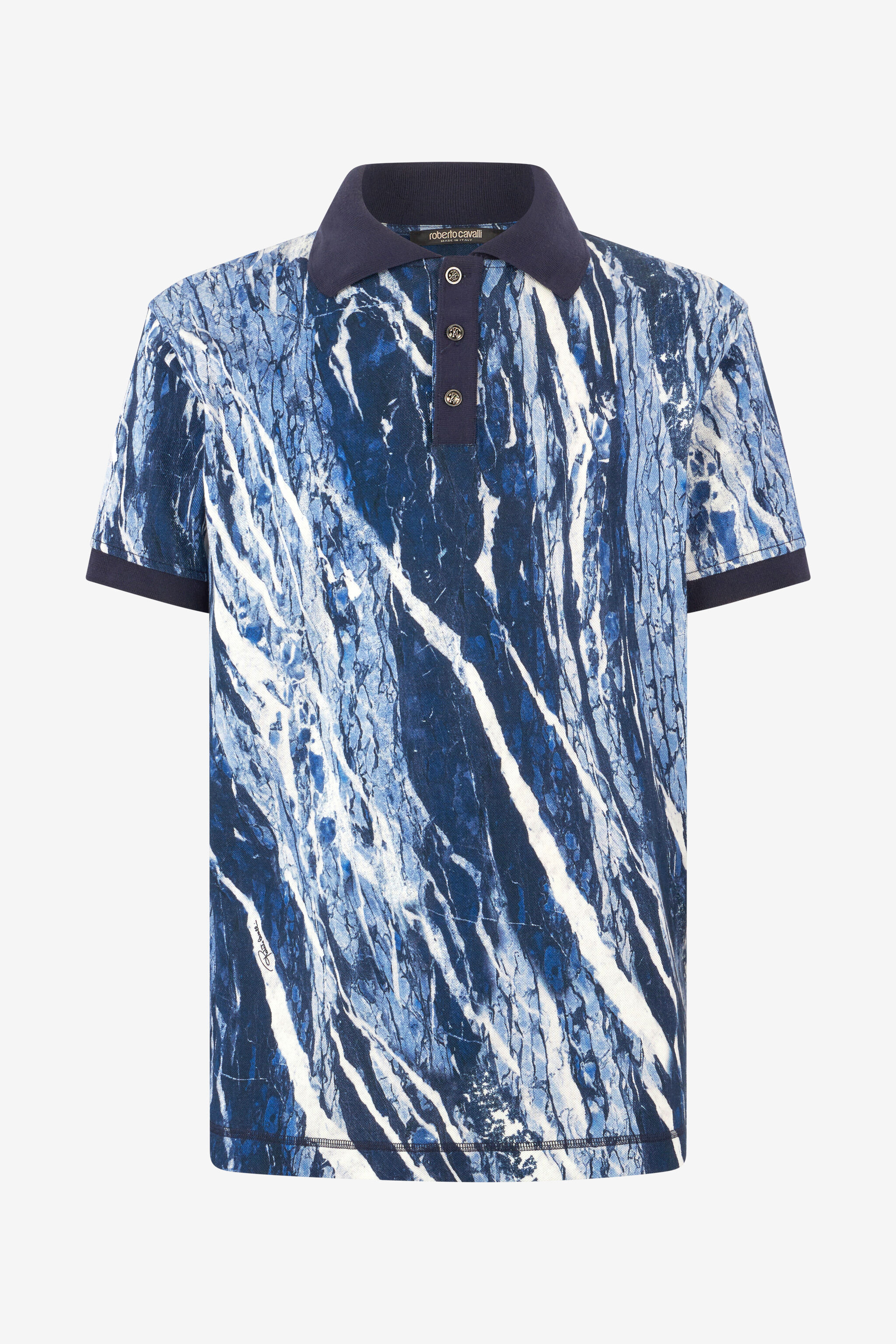 RC Polo Shirt With Rubane Print RC Polo Shirt With Rubane Print Dark blue URT64A-XKN22