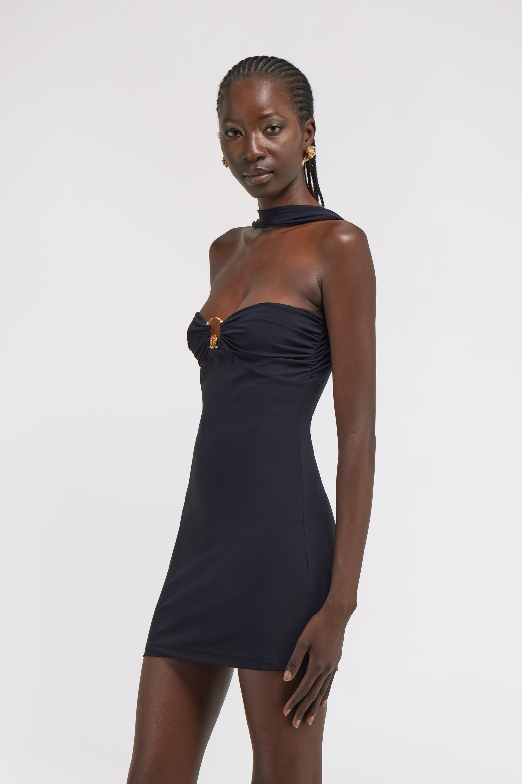 RC Black Dress Mini Halter Neck RC Black Dress Mini Halter Neck Black TKT10H-LL006