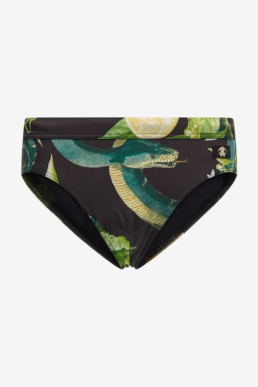 RC Lemon print swim briefs Schwarz SYH01A-LNF31
