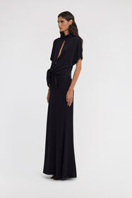 RC Long dress with knot Черный TWT117-JE040