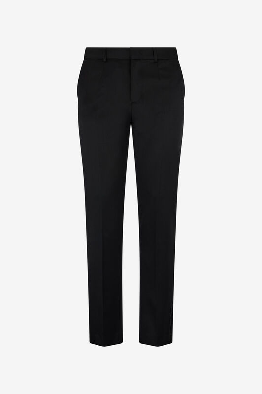 RC Straight-Leg Wool Trousers Black RRT202-VW020