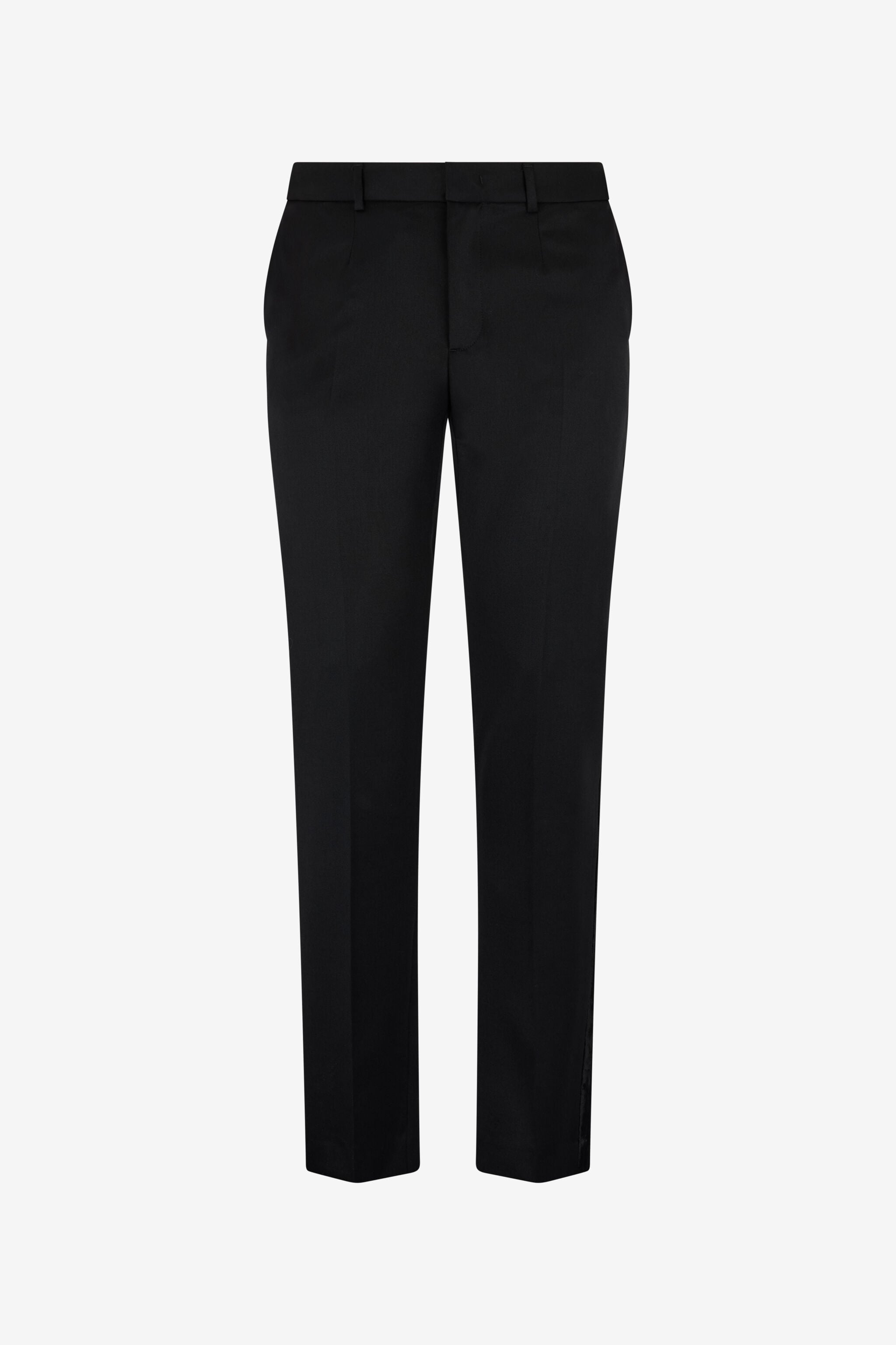 RC Straight-Leg Wool Trousers Black RRT202-VW020