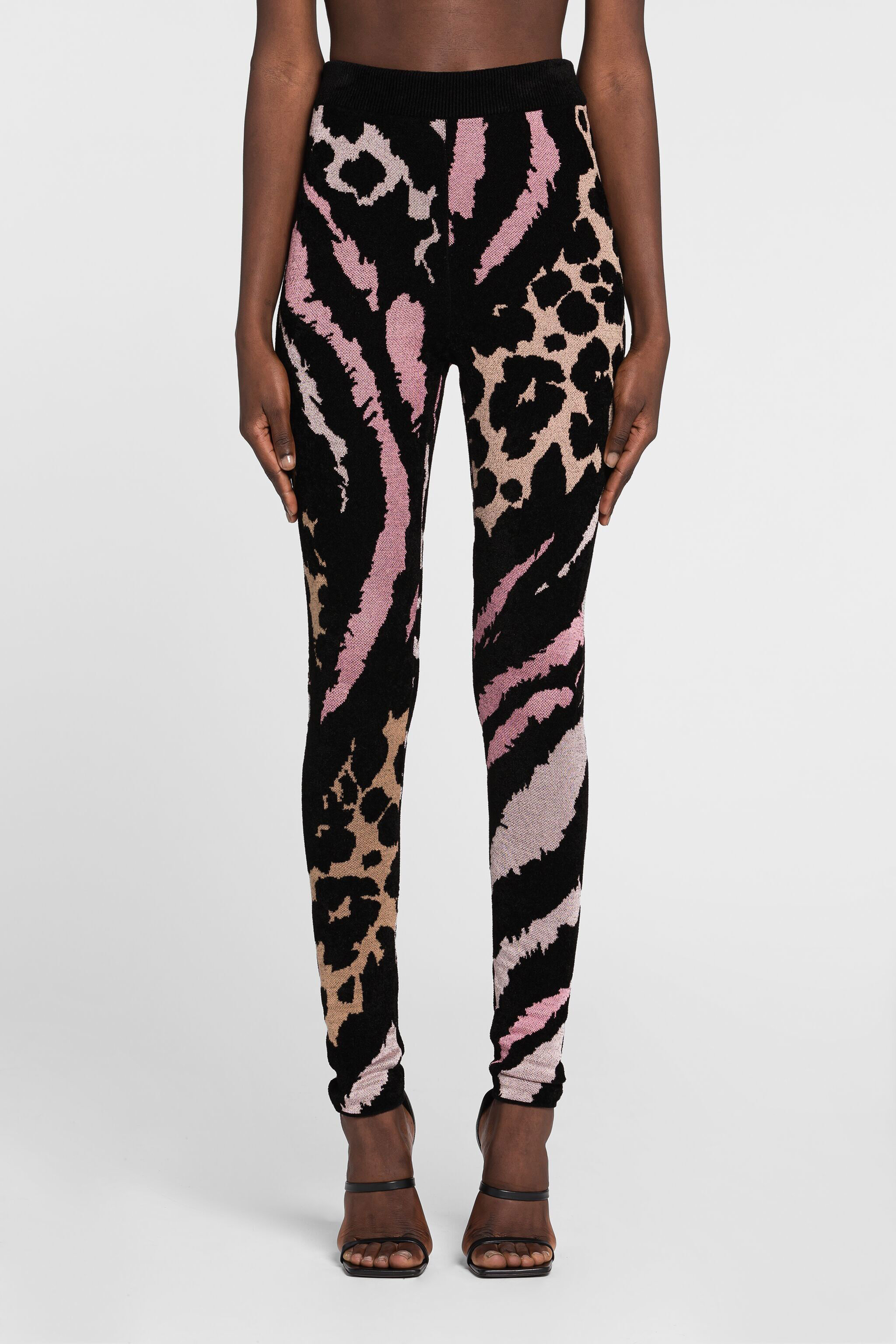RC Leggings con motivi jacquard Leopard e Freedom RC Leggings con motivi jacquard Leopard e Freedom MULTICOLOR OKM202-MI014