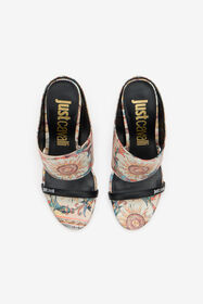 JC Sandal with Persian Tarot Print 744 BEIGE + 217 AZZU WFS087-WF325