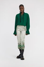 RC Camicia Verde Collo Alto Polsini Svasati Verde TKT709-SY001