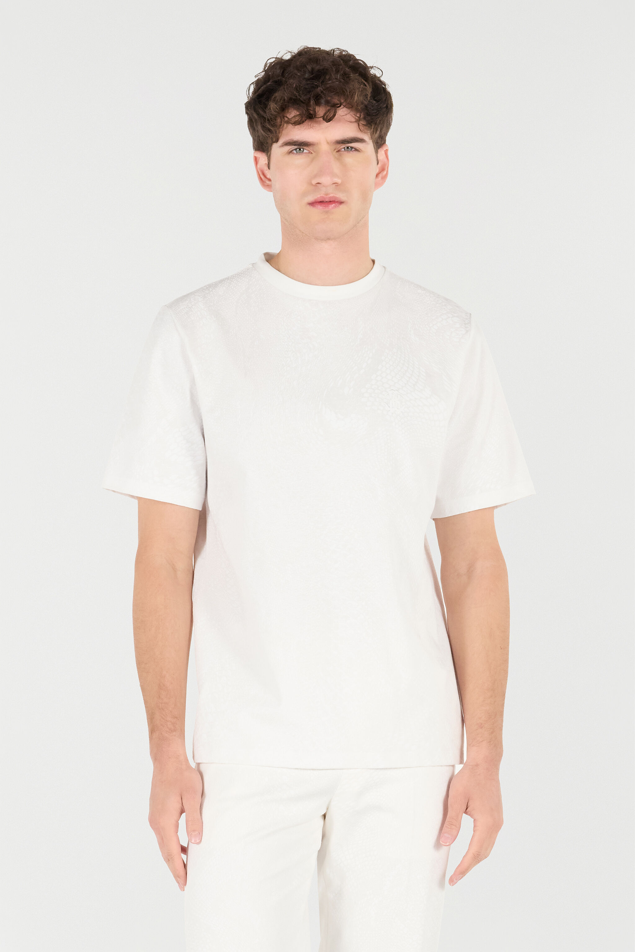 RC Camiseta Estampado Escamas De Serpiente RC Camiseta Estampado Escamas De Serpiente Blanco URT61G-3PN53