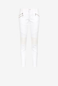 JC Just Cavalli Panelled Straight-Leg Jeans Weiß GKLSCX-ISEER