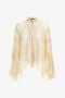 RC Ray Of Gold Print Satin Blouse RC Ray Of Gold Print Satin Blouse Ivory TKT701-HLI15