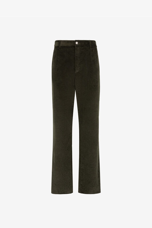 RC Logo-Embroidered Straight-Leg Trousers Dark green RRT210-VL110