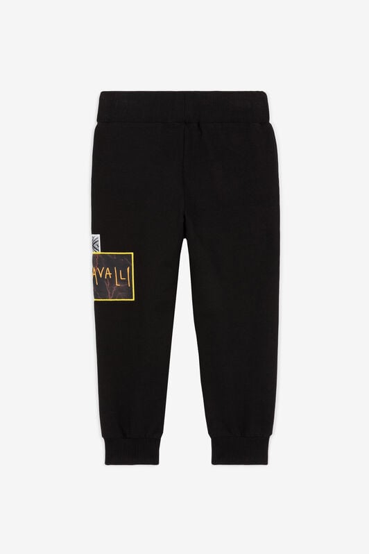 JU Animalier Patchwork-Print Appliqué Sweatpants JU Animalier Patchwork-Print Appliqué Sweatpants Black OJT250-ISA2J