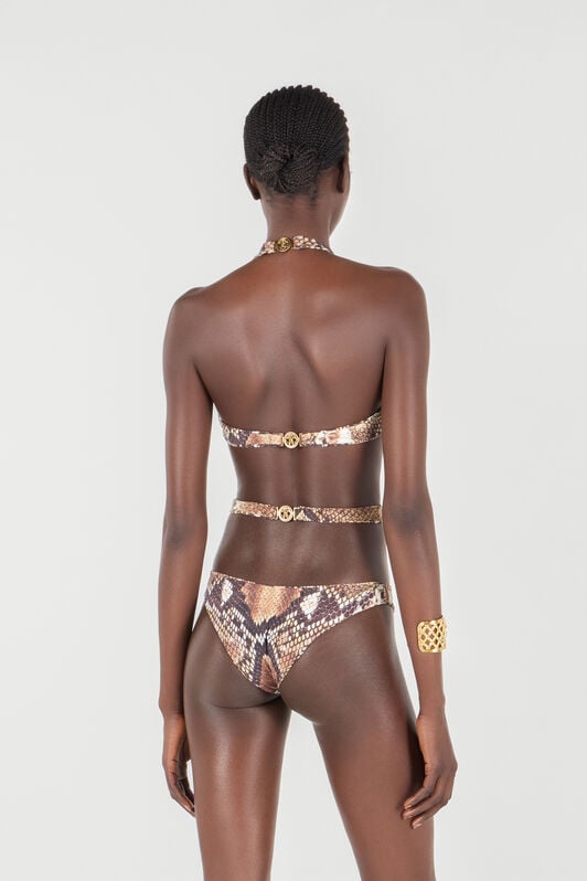 RC Python Print One-Piece Swimsuit RC Python Print One-Piece Swimsuit Brown UWW003-HVO87
