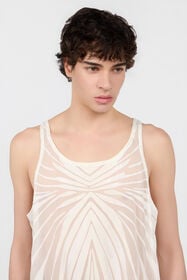 RC Top With Ray Devoré Print NATURAL WHITE XRT600-HLI15