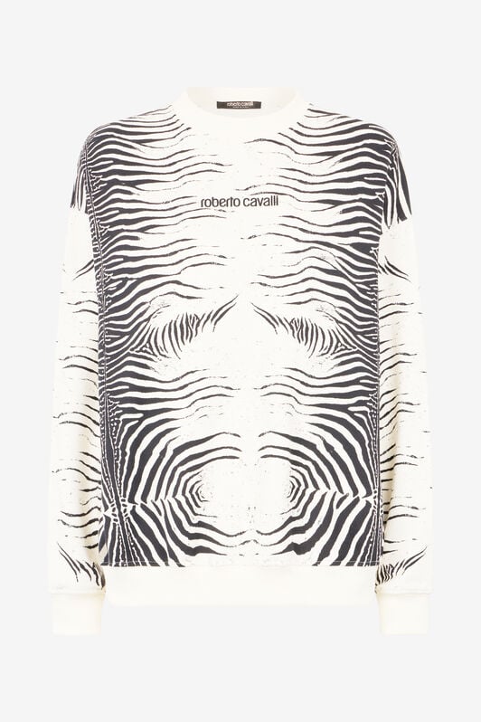RC Sudadera con estampado cebra y logotipo RC Sudadera con estampado cebra y logotipo Negro/Blanco UKT67E-2GN49