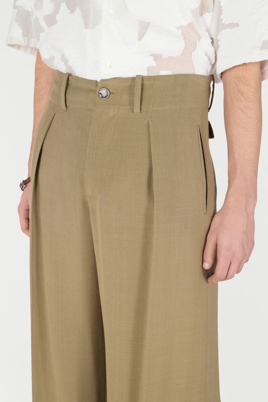 RC Palazzo Pants With Pleat Detail RC Palazzo Pants With Pleat Detail Brown URT245-VI045