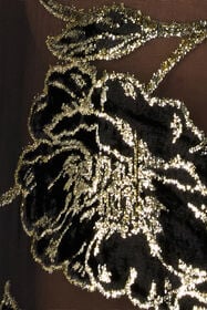 RC Chemise noir et or see-through motif floral BLACK AND GOLD VNT723-FC006