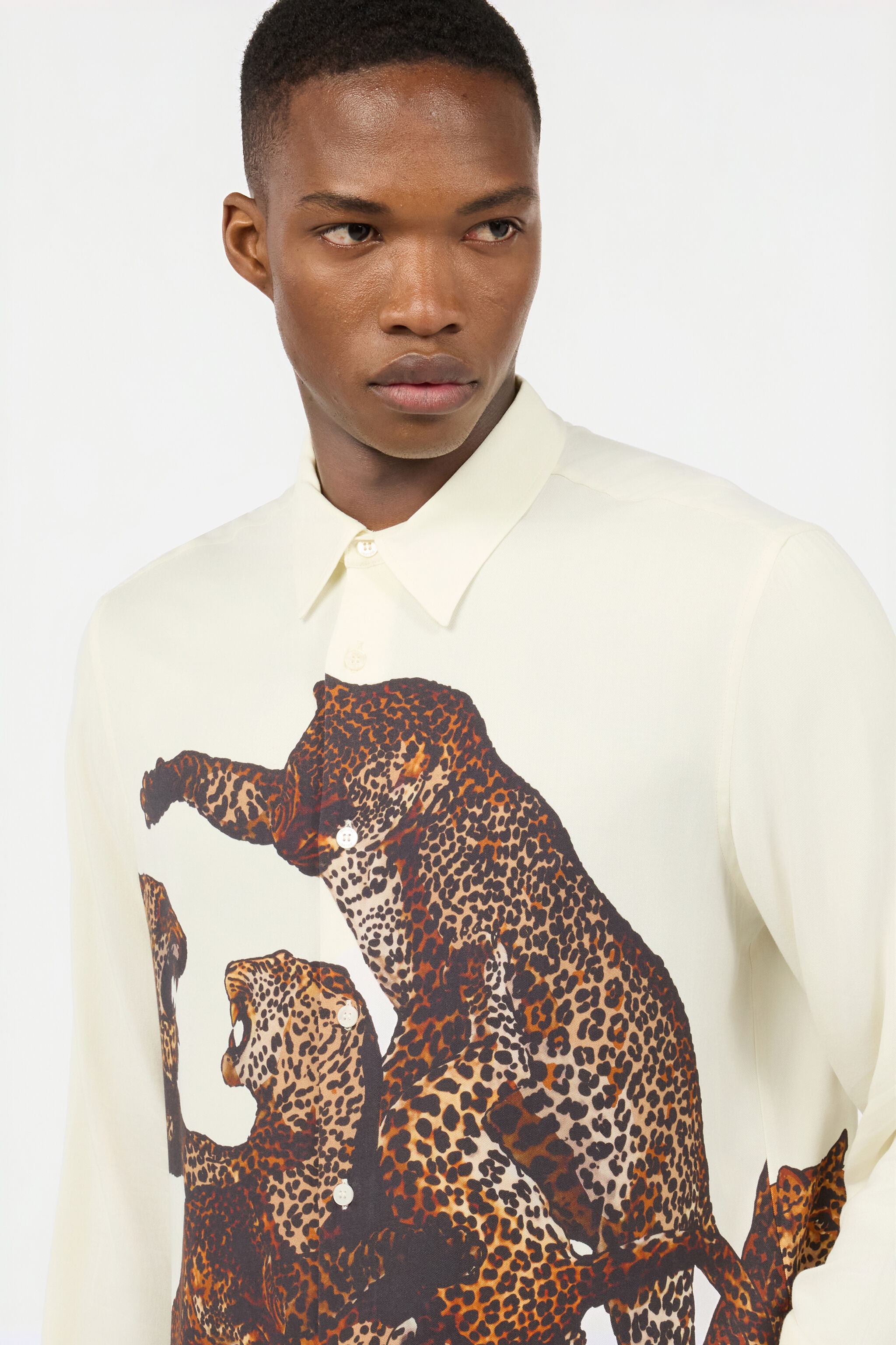 Just Cavalli Shirt in Ivory for Men | Roberto Cavalli®