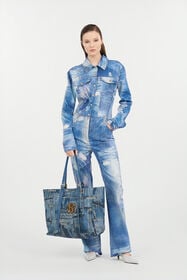 RC Patchwork Denim Jumpsuit DARK BLUE WQJ132-DAR71
