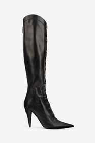 RC Bottes Noires En Cuir À Talons BLACK/PALLADIUM XWS006-PZB38