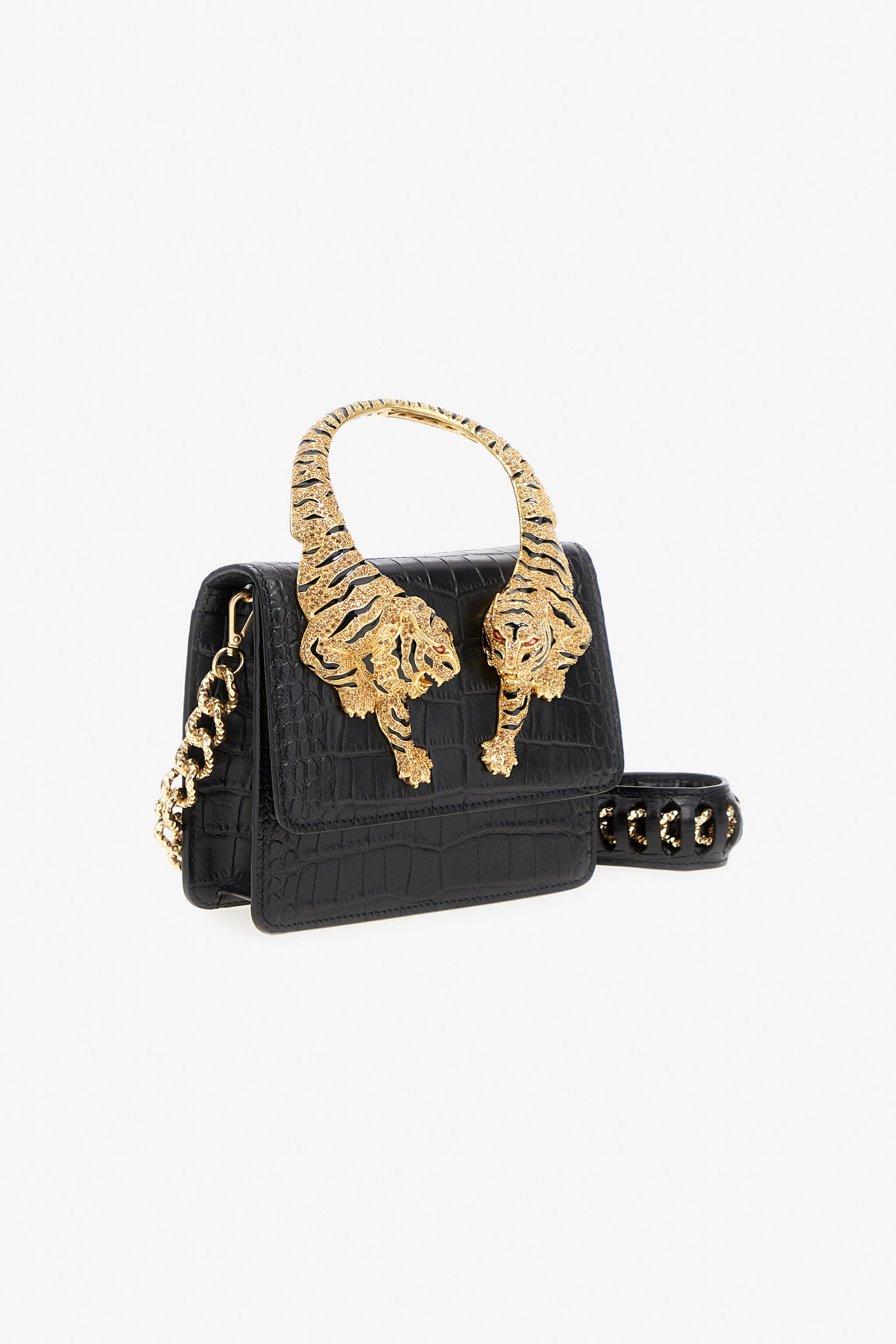 Medium Roar Bag in Black for Women | Roberto Cavalli®