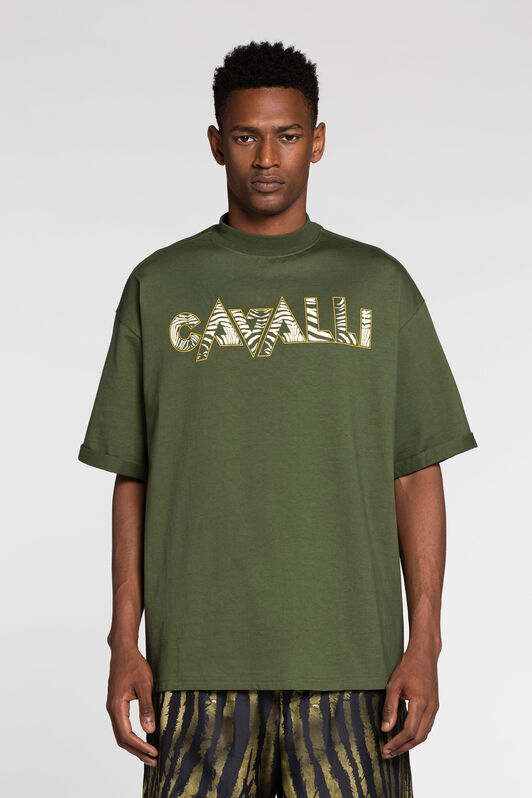 RC Logo-Print Cotton T-Shirt Green RRT62O-JD060