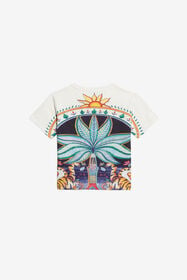 JC T-Shirt Bianca con Stampa Tropical Garden INDIA DIGITAL WFT60O-JF005