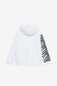 JU Zebra-Print Sweatshirt With Logo White UJT68B-CF050