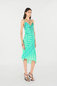 RC Asymmetric Dress With All-Over Print RC Asymmetric Dress With All-Over Print Light green UKT114-RYN47