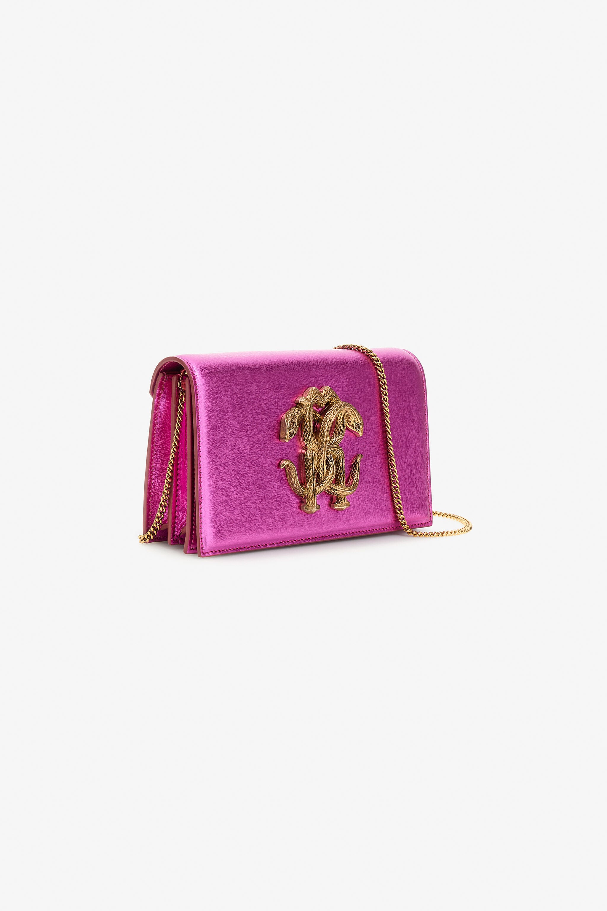 RC Shoulder bag with Monogram Mirror Snake Fuchsia SKB112-PN199