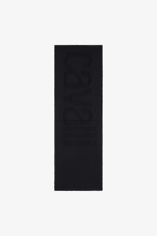 RC Wool Blend Scarf with Logo Workmanship Black TALR40-IR057