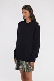 RC Crew-neck pullover Black TKM621-MQ001