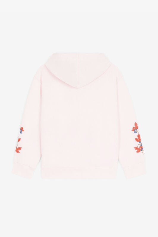JU Embroidered-design cotton zipped hodie JU Embroidered-design cotton zipped hodie Pink RJT90T-CF050