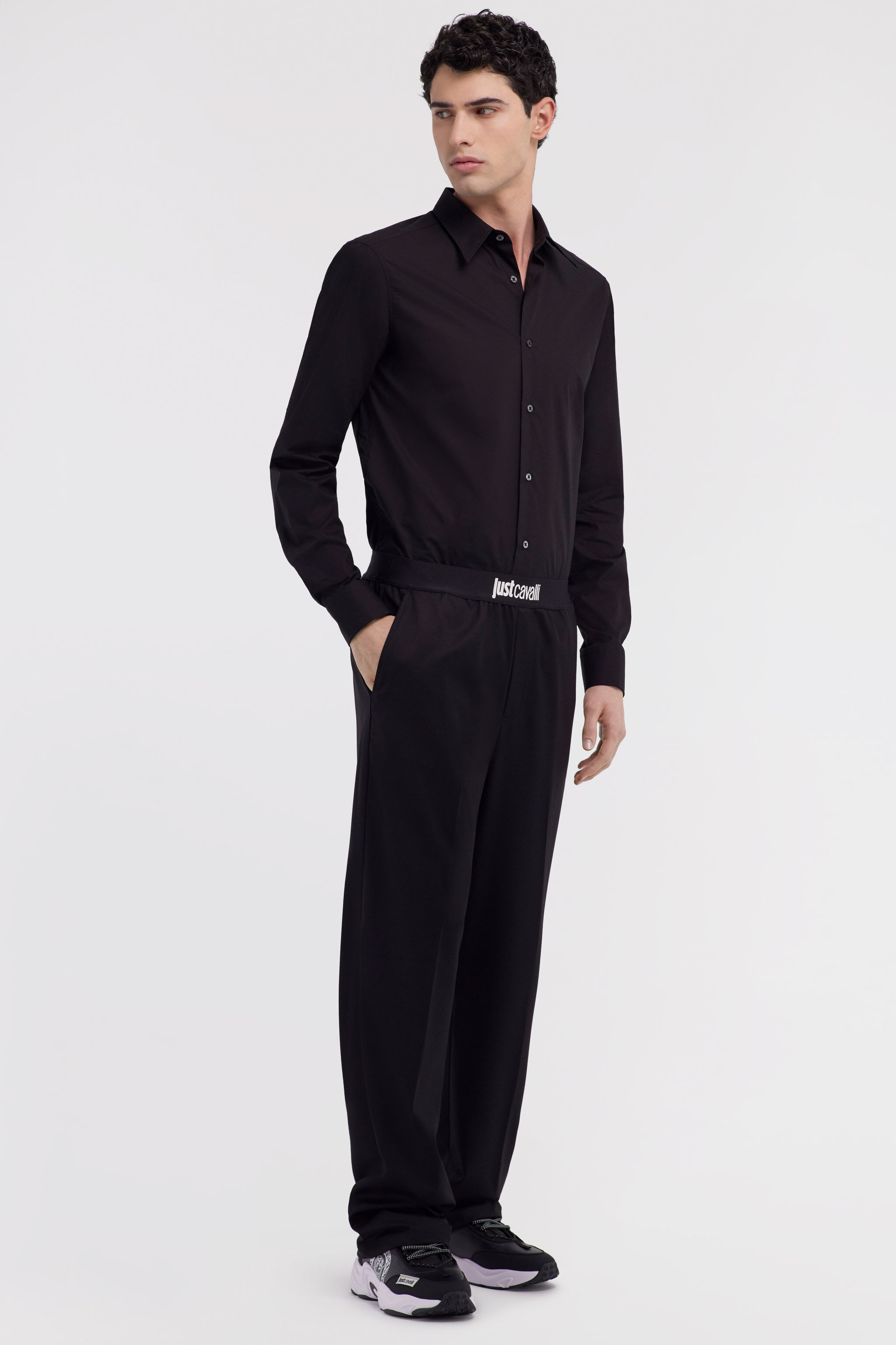 JC Just Cavalli Pants with Elastic Waist JC Just Cavalli Pants with Elastic Waist Schwarz RRT000-RR041