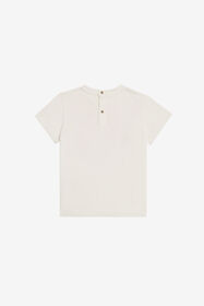 JU T-shirt with Monogram RC Embroidery MILKY WHITE TJT607-JD001