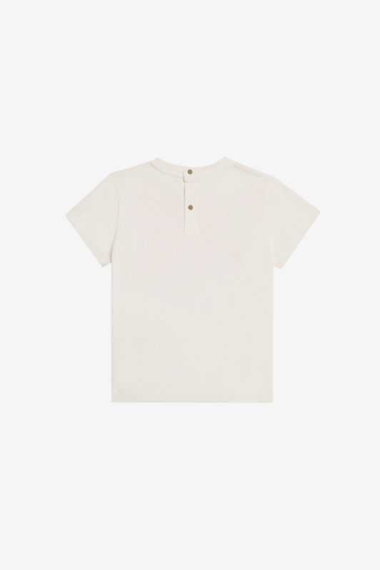 JU T-shirt with Monogram RC Embroidery MILKY WHITE TJT607-JD001