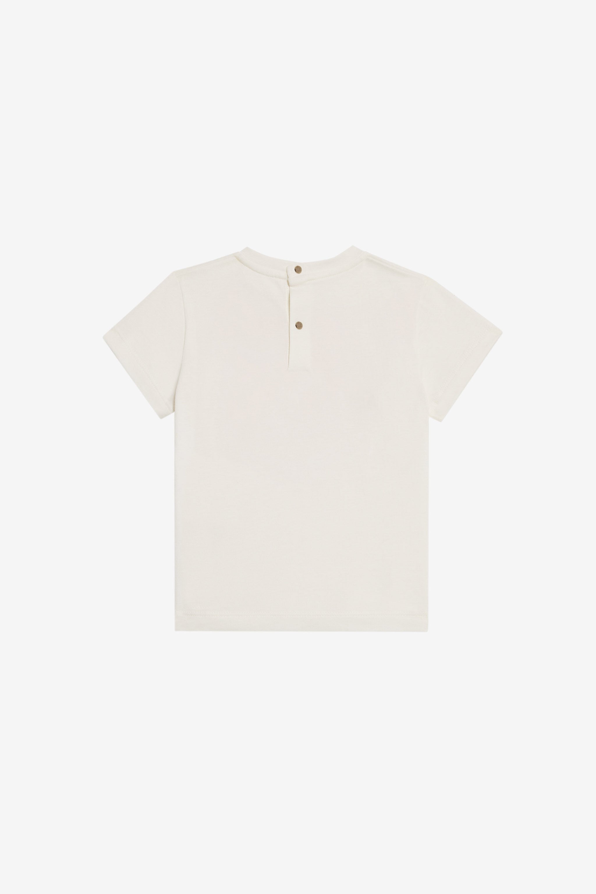 JU T-shirt with Monogram RC Embroidery MILKY WHITE TJT607-JD001