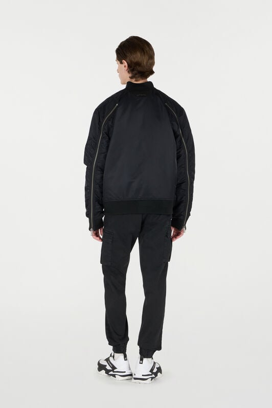 JC Bomber Jacket With JC Monogram JC Bomber Jacket With JC Monogram Black TFT066-TF090